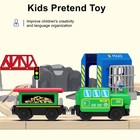Battery Operated Locomotive Train Set for Wooden Train Tracks,Powerful Engine...