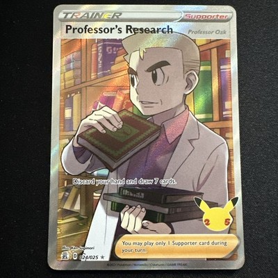 Pokemon Card - Professor's Research (Professor Oak) 024/025 Celebrations NM