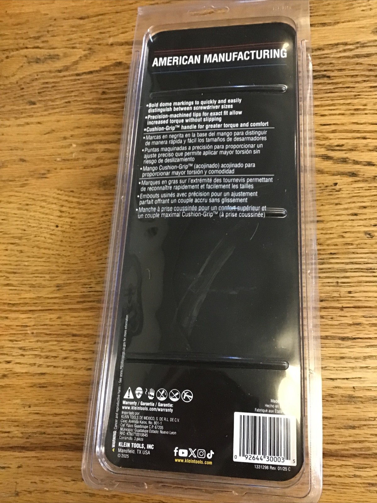 Klein Tools American Forged 3-Piece Screwdriver Set Made In U.S.A. 8544374