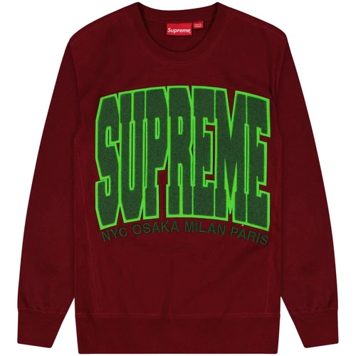 Sweat Supreme Red Cities Arc Taille Meduim / Taille M / Homme / Rouge / Cotto...