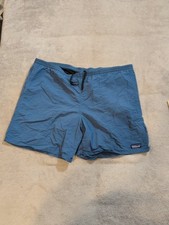 Patagonia Men's Baggies Longs Shorts Size Large 7" Fit Like 2XL Blue Lined