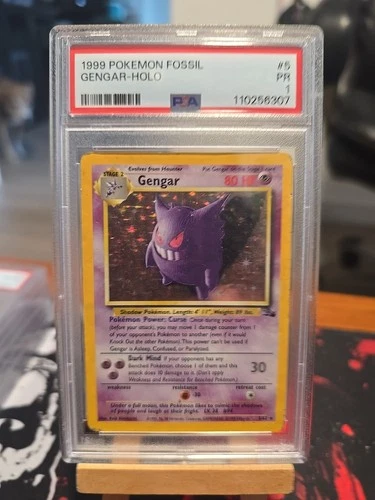 Pokemon Gengar 5/62 Fossil Unlimited PSA 1