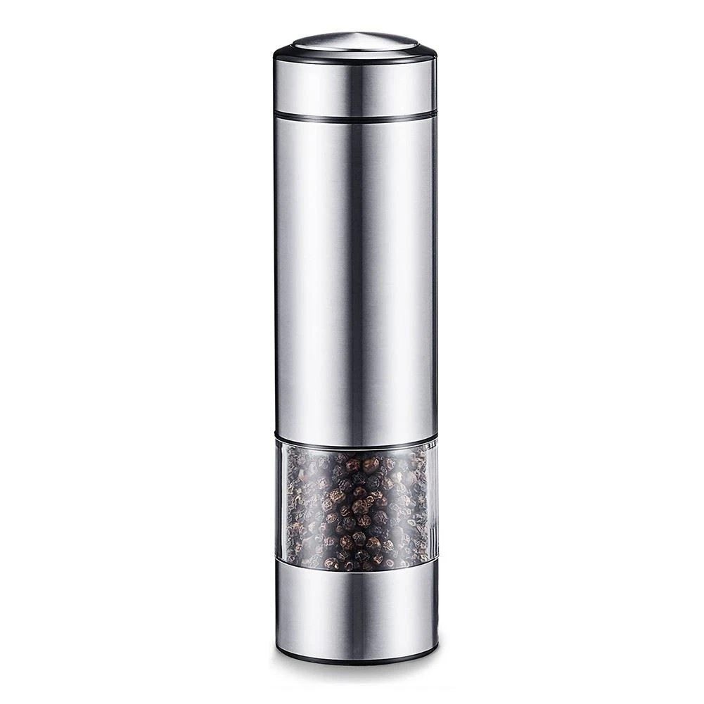 1 Piece Electric Pepper Grinder Automatic Pepper Mill Grinder Stainless