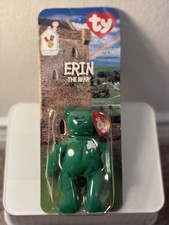 Erin The Bear - 1997 McDonalds Ty Beanie Baby w/ Rare Errors 1993 OakBrook
