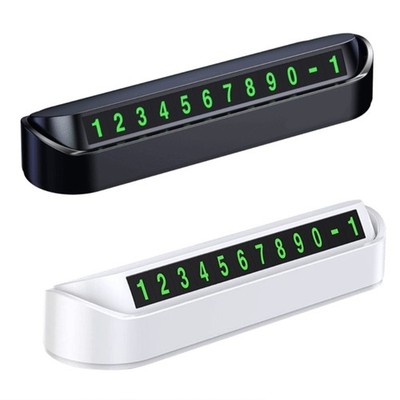 Universal Car Temporary Parking Card Plate Glow Hide Phone Number Plate