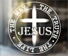 Jesus The Way The Truth The Life Sticker Decal Made in The USA - 5"x5" John 14