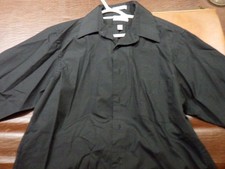 Van Heusen Black Poplin Dress Shirt Large 16 34/35 Wrinkle Free Long Sleeve L