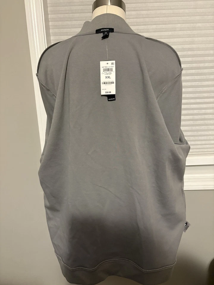 Sudadera Alfani Gris Cremallera Talla XXL Para Hombre Nueva con Etiquetas Foto 4 de 4