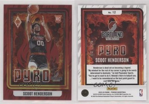2023-24 Panini Phoenix Pyro Red /125 Scoot Henderson #12 Rookie RC