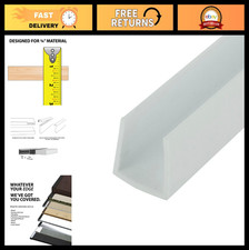 3/4" White Styrene U-Channel/C-Channel Plastic Trim - 36" Lengths, Pack of 4