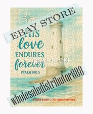 500 piece jigsaw puzzle His Love Endures Forever Light Psalm 100 5 christian