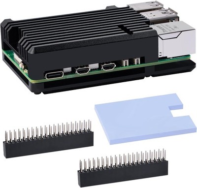 Kühlkörper Gehäuse für Raspberry Pi 5, Raspberry Pi 5 Aluminium Passive Kühlung