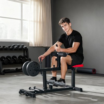 SPORTNOW Beinstrecker, 2 in 1 Verstellbar Beinbeuger mit Bandstiften und Rädern