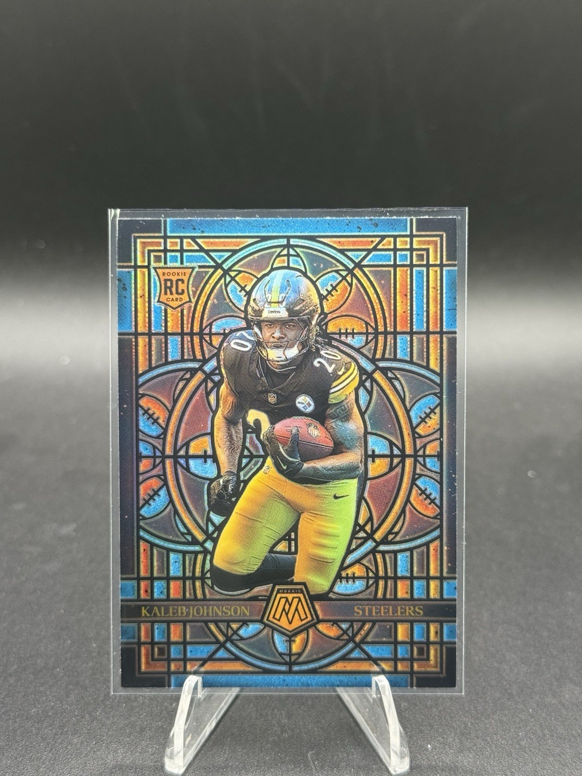 2025 Panini Mosaic Kaleb Johnson RC Stained Glass SSP Case Hit