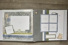 Premade 4 Scrapbook Pages Adventure, Nature, Children Theme 12x12