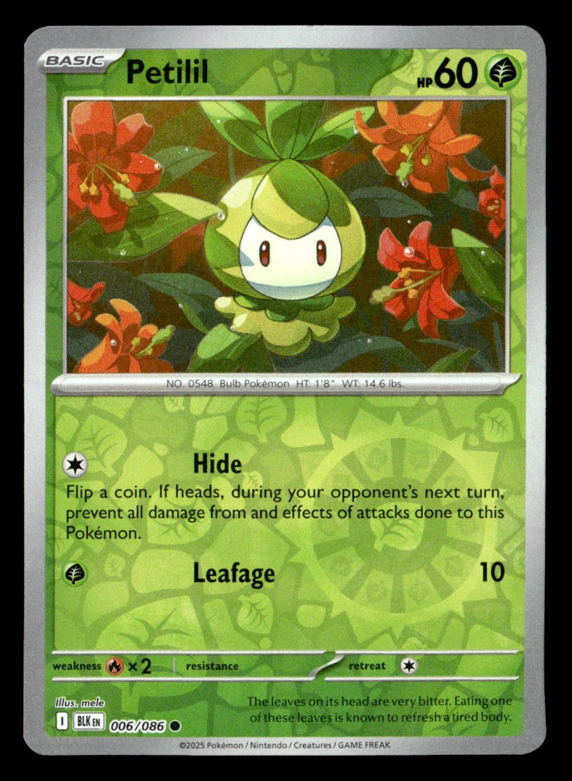 Pokemon Petilil #006/086 tcg Near Mint or Better