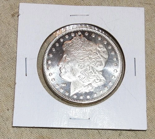 1 TROY OZ .999 FINE SILVER BULLION ROUND COIN MORGAN DOLLAR DESIGN HIGHLAND M BU