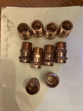 Lot Of 10 Mueller Streamline 3/4 X 3/4” Copper Pro Press x Male Threaded Adapter