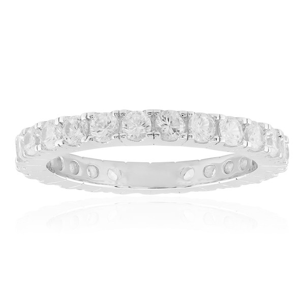 Ring Mit Zirkon Aus Tansania, Rhodiniertes Silber-image