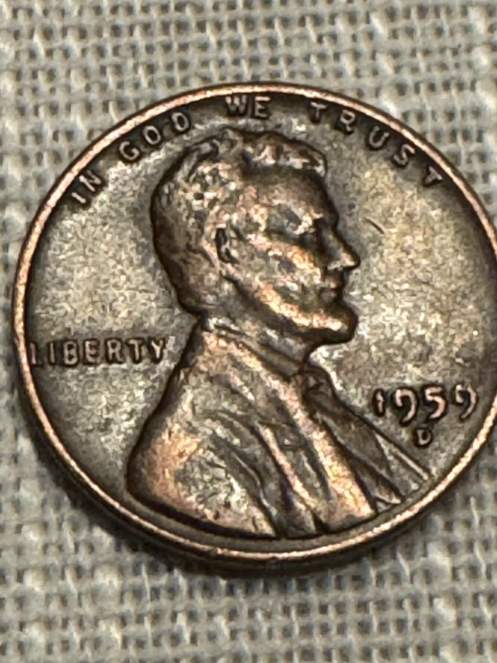 1959 “D” Mint Lincoln penny error, “L” in Liberty is on Rim. Rare US Coin Errors - Image 3 of 4