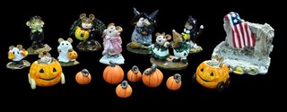 WEE FOREST FOLK GROUP OF 10 DIFFERENT MICE FIGURINES!