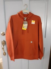 Ariat Rebar Graphic Hoodie Mens MED Russet Brown Fleece Sweater Workwear NWT