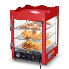 WeChef 3 Tier Commercial Food Warmer Display Case Countertop Pizza Top Rack 600W
