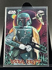 2025 Topps Chrome Star Wars Galactic Graffiti BOBA FETT Card