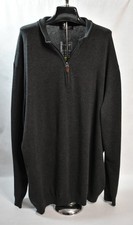 Roundtree  Yorke Sweater Quarter Zip Pullover Shirt Men's 3XT Charcoal Gray New