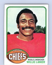 1976 Topps #24 Willie Lanier Kansas City Cheifs Football Card