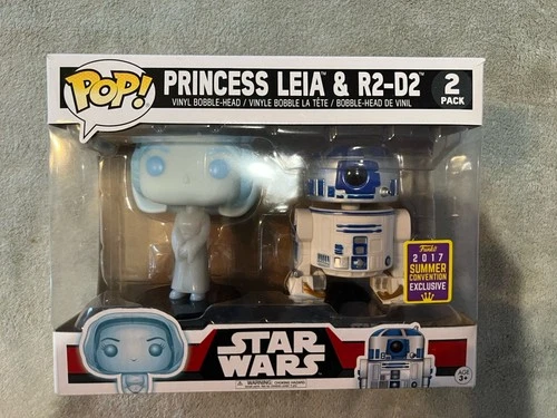 Funko Pop Star Wars Princess Leia & R2-D2 2Pack 2017 Summer Convention Exclusive