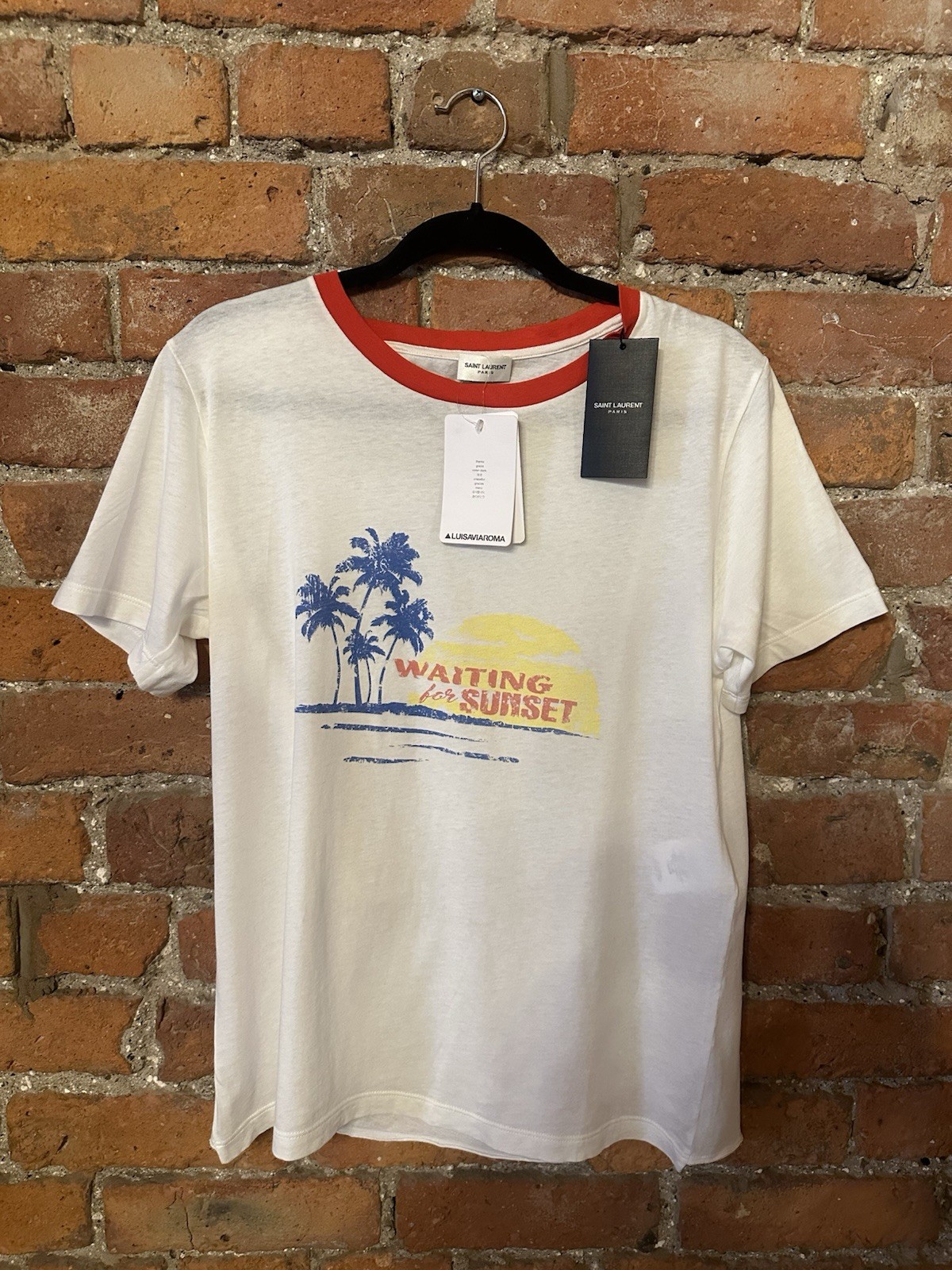 T shirt Saint Laurent Paris Aspettando il tramonto taglia small Harry Styles