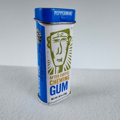 Starbucks 2001 Peppermint After Coffee Chewing Gum Tin Empty Container Vintage
