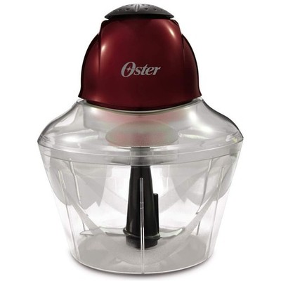 Oster FPSTMC1250 Top Chop 4-Cup Chopper 250W Stainless Steel Blades Red