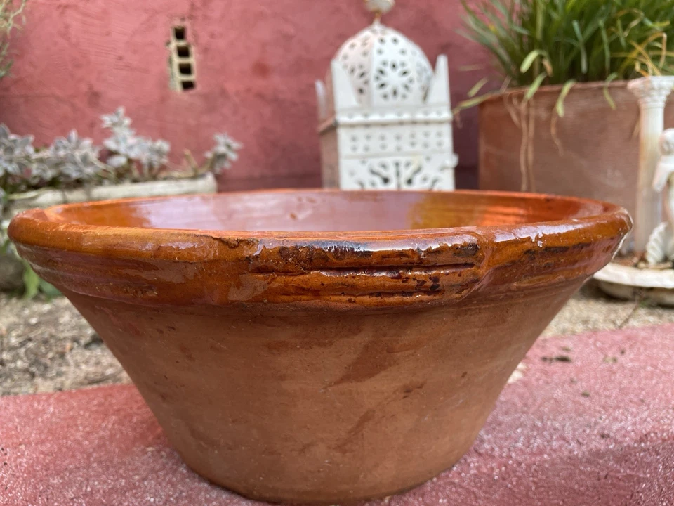 Grand Plat En Terre Cuite./Tajine. Fait Main./Sans Le Dessus - Photo 4/4