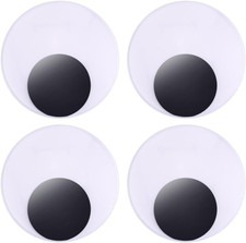 3 Inch Large Sized Plastic Wiggle Googly Eyes with Self Adhesive for Crafts Set