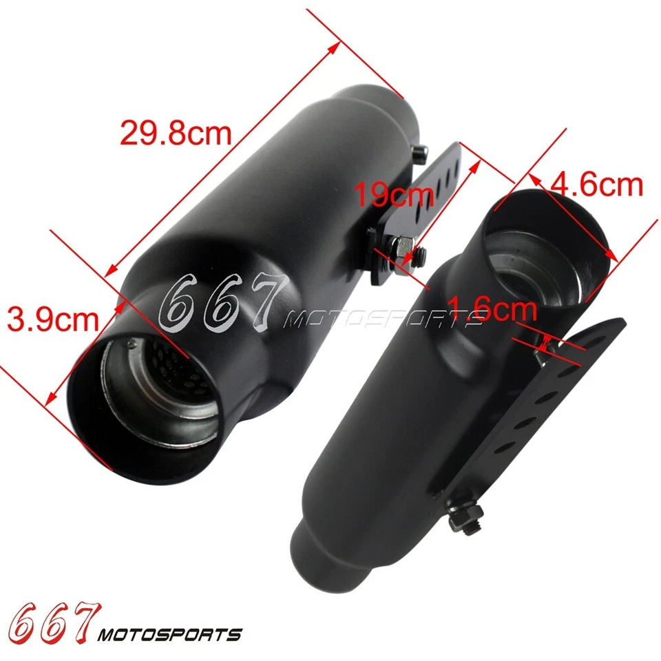 Motorcycle Shorty Exhaust Pipe Muffler For Honda BMW Bobber Cafe Racer Universal — 第 4/4 张图片
