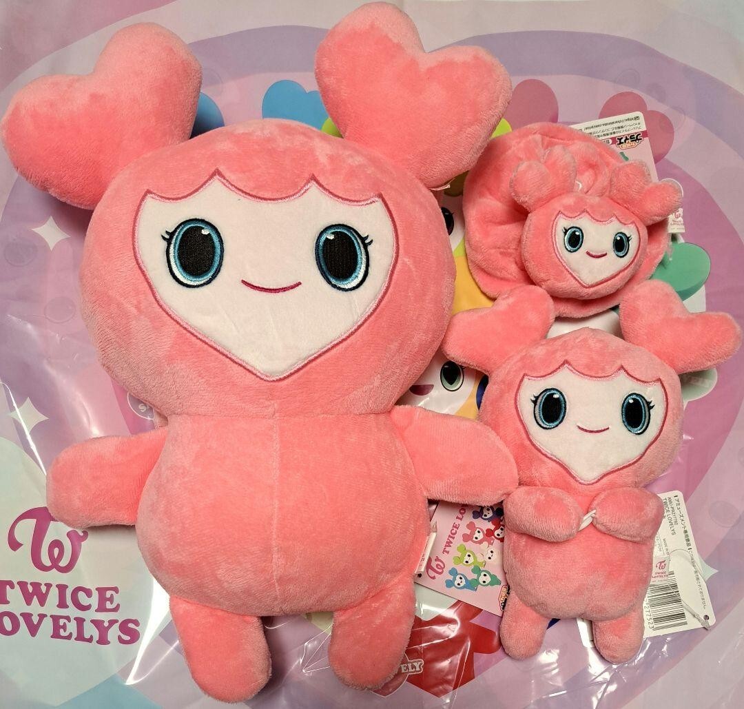 TWICE LOVELYS Hug Plush Backpack Scrunch Set of 3 MOVELY MOMO Gigo