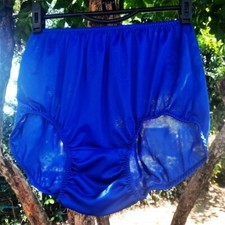 Silky Nylon Panty Underwear Woman Light Soft Full Briefs Waist 24"-36"