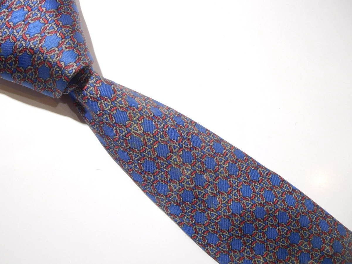 HERMÈS Cravatta uomo Hermes France vera seta cravatta abito classico lusso multicolore W935