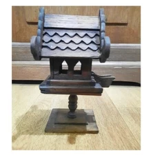 Wooden Spirit House Mini Thai Buddha Temple Handmade Sculpture Teak Home Decor