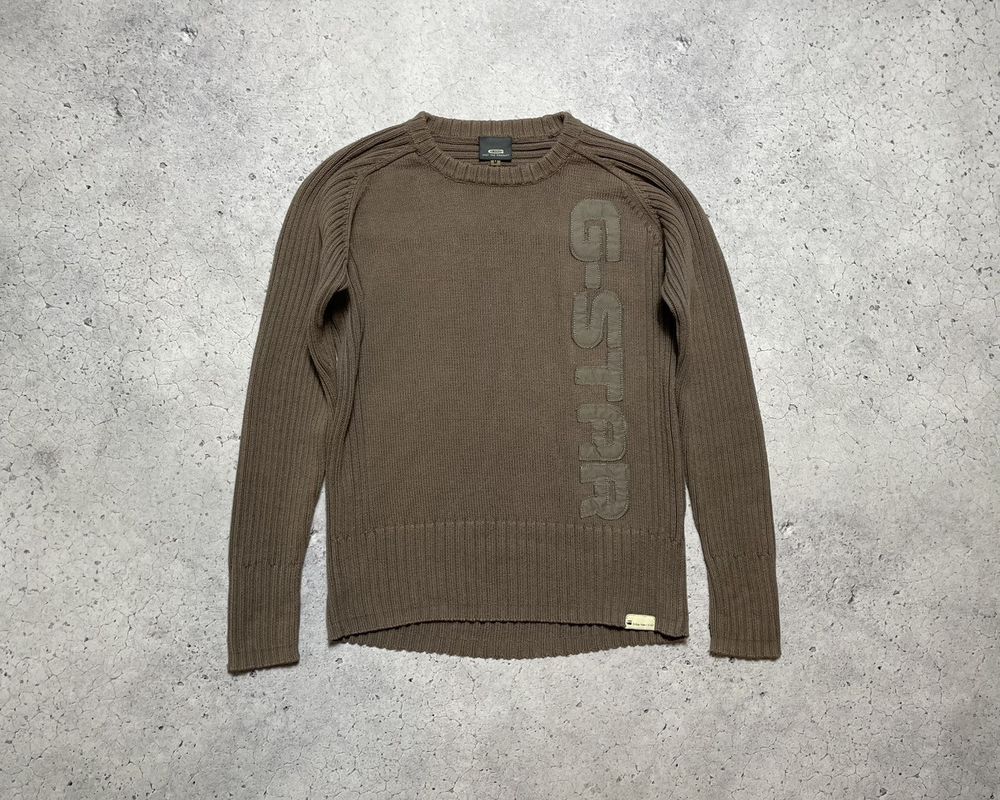 Vintage Avant Garde Knit Sweater G Star Raw Big Logo Hype | eBay