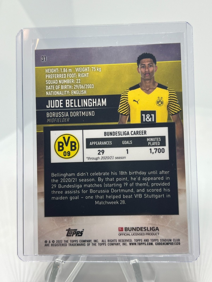 2021-22 Topps Stadium Club Chrome Bundesliga Jude Bellingham