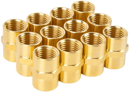 Air Hose Fittings, Brass Pipe Fitting, Coupling 1/4″ X 1/4″ NPT Female Pipe Air
