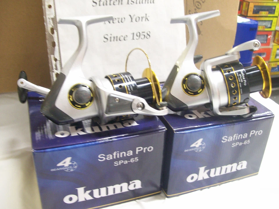 PAQUETE DE DOS carretes giratorios Okuma Safina Pro de agua dulce y sal nuevos # SPa-65 Foto 2 de 4