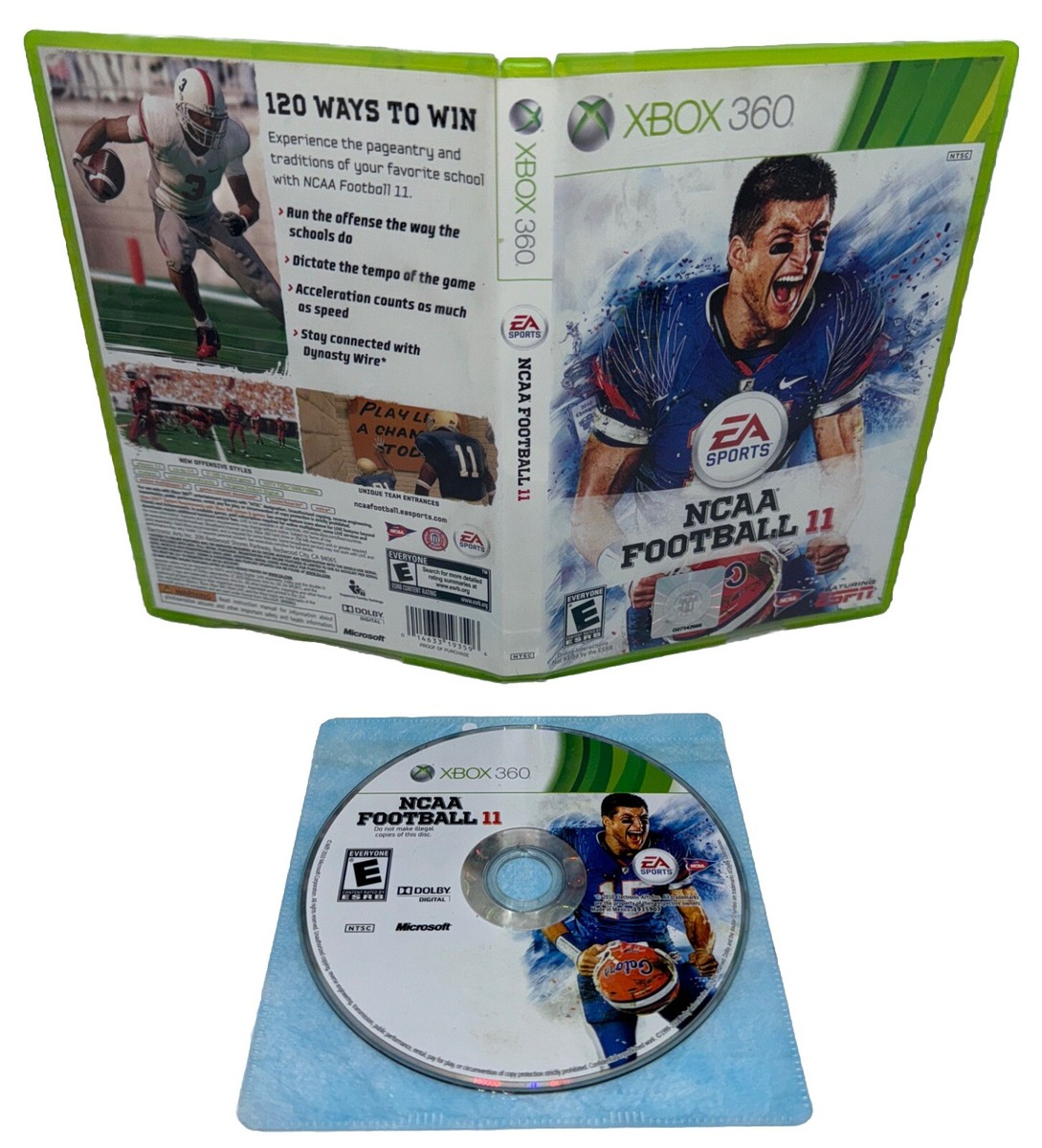 NCAA Football 11 Microsoft Xbox 360 w/ Original Case Tested Works
