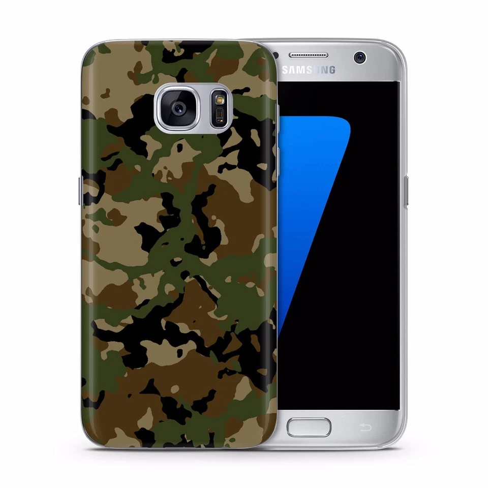 Funda Carcasa Ejército Patrón Camuflaje Samsung Galaxy A J S7 S8 S9 S20 S21 S23 Huawei Foto 2 de 4