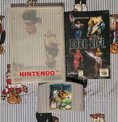 Dark Rift (Nintendo 64, 1997) N64 Instruction Booklet/Manual, Game & Case