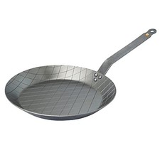 De Buyer - Poêle à steak en tôle d'acier MINERAL B - 28 cm - Fabriquée en France