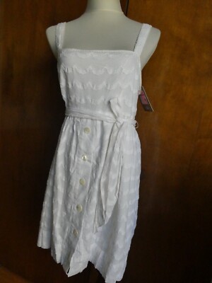 Juicy Couture women's soft cotton stylish white dress size 10 retail - Main Image
